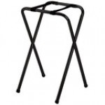 TableCraft 23BK Black-Powder-Coated Metal Tray Stand - 29 1/2