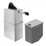 Server Express System Stainless Steel Triple Countertop Pump Dispenser for 1.5 Gallon / 6 Qt. Pouches