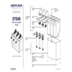 Server Express System Stainless Steel Triple Countertop Pump Dispenser for 1.5 Gallon / 6 Qt. Pouches