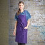 Uncommon Chef 3004 Purple Customizable Poly-Cotton Twill Bib Apron with 3 Pockets - 34