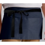 Choice Navy Blue Waist Apron with Black Webbing and 3 Pockets - 12 Choice Navy Blue Waist Apron with Black Webbing and 3 Pockets - 12
