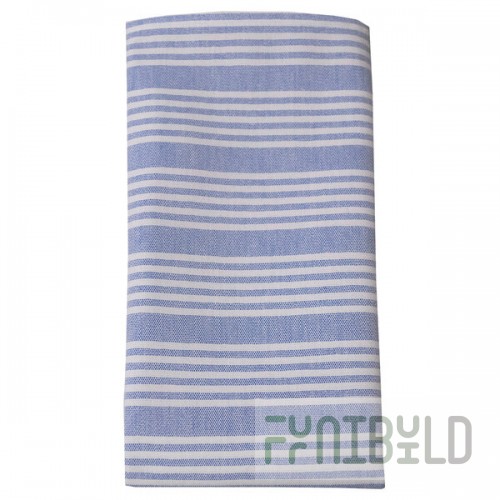Snap Drape 54351822NH763 Blue Ticking Striped Cloth Napkins, 18