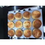 Chicago Metallic 42495 Glazed Aluminized Steel 24 Mold 1.95 oz. Individual ePAN Hamburger Bun / Muffin Top / Cookie Pan - 17 3/4 Chicago Metallic 42495 Glazed Aluminized Steel 24 Mold 1.95 oz. Individual ePAN Hamburger Bun / Muffin Top / Cookie Pan - 17 3/4