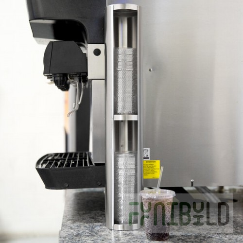 Vollrath LD2-2 Two-Tier Stainless Steel Wall Mount / Countertop Lid Holder