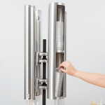 Vollrath LD2-2 Two-Tier Stainless Steel Wall Mount / Countertop Lid Holder Vollrath LD2-2 Two-Tier Stainless Steel Wall Mount / Countertop Lid Holder