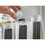 Choice Black 4-Section Adjustable Slanted Countertop Cup and Lid Organizer