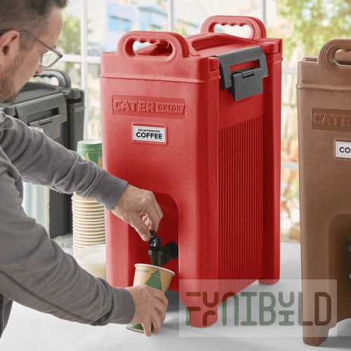CaterGator 5 Gallon Cherry Red Insulated Beverage Dispenser