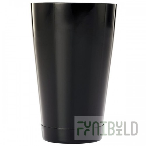 Barfly® M37083BK 18 oz. Black Half Size Cocktail Shaker Tin