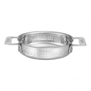 Bon Chef 60028HF Cucina 24 oz. Hammered Finish Stainless Steel Oval Dish Bon Chef 60028HF Cucina 24 oz. Hammered Finish Stainless Steel Oval Dish