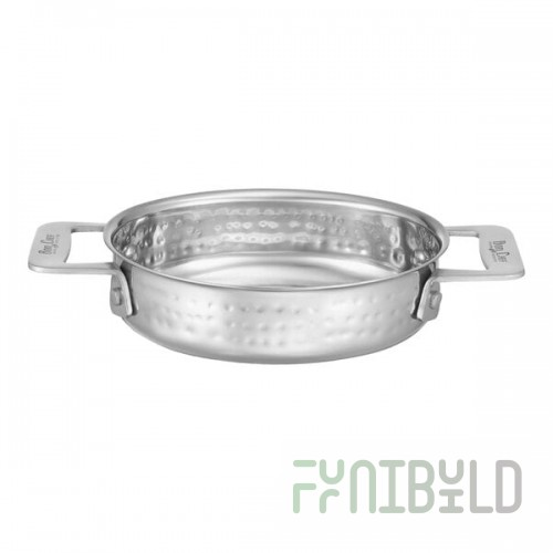 Bon Chef 60028HF Cucina 24 oz. Hammered Finish Stainless Steel Oval Dish
