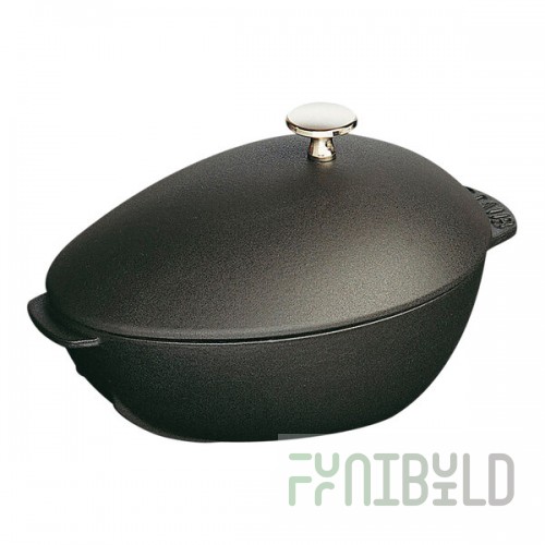 Staub 2 Qt. Enameled Cast Iron Mussel Pot with Lid 1004071