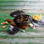 Staub 2 Qt. Enameled Cast Iron Mussel Pot with Lid 1004071