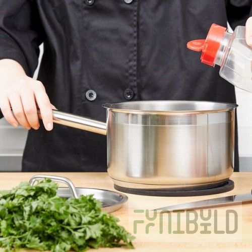 Vollrath 3802 Optio 2.75 Qt. Stainless Steel Sauce Pan with Aluminum-Clad Bottom and Cover