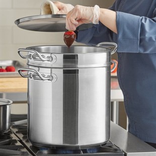 Vigor SS1 Series 16 Qt Stainless Steel Aluminum-Clad Double Boiler Set Vigor SS1 Series 16 Qt Stainless Steel Aluminum-Clad Double Boiler Set