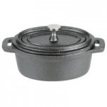 American Metalcraft CIPO4 4 Qt. Oval Cast Iron Dutch Oven