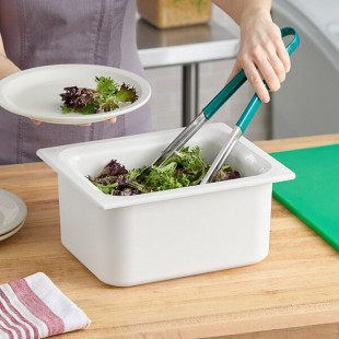 Carlisle CM110102 Coldmaster 1/2 Size White Cold ABS Plastic Food Pan - 6