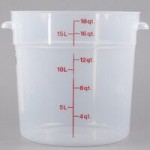 Cambro 12, 18, and 22 Qt. Translucent Round Polypropylene Food Storage Container Lid RFSC12PP190 - 6/Case
