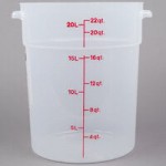 Cambro 12, 18, and 22 Qt. Translucent Round Polypropylene Food Storage Container Lid RFSC12PP190 - 6/Case