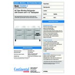 Continental Refrigerator RA68NBS-D 68