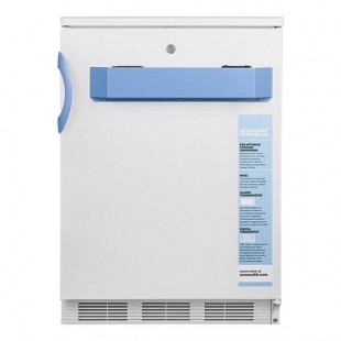 Summit Appliance FF7LWBIMED2 Accucold ACR Series 5.5 Cu. Ft. White / Blue Undercounter Reach-In Medical Refrigerator - 115V