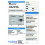 Continental Refrigerator RA43N-U-D 43