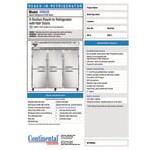 Continental Refrigerator 3RNSS-HD 78 Continental Refrigerator 3RNSS-HD 78