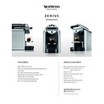 Nespresso Zenius Single-Serve Capsule Espresso Machine - 120V Nespresso Zenius Single-Serve Capsule Espresso Machine - 120V