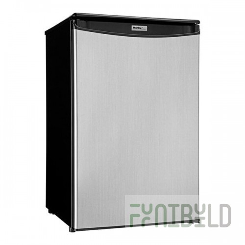 Scratch and Dent Danby DAR044A4BSLDD Designer 4.4 Cu. Ft. Stainless Steel Solid Door Reach-In Refrigerator