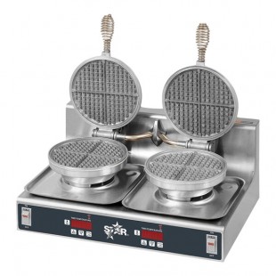 Star SWBD 120V Double Round Waffle Iron 7