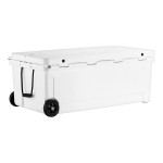 CaterGator CG200WHW White 210 Qt. Mobile Rotomolded Outdoor Cooler / Ice Chest