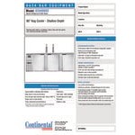 Continental Refrigerator KC90SNSS Double Tap Kegerator Beer Dispenser, Shallow Depth - Stainless Steel, (4) 1/2 Keg Capacity