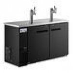 Avantco UDD-60-HC (2) Triple Tap Shallow Depth Kegerator Beer Dispenser - Black, (2) 1/2 Keg Capacity