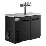 Avantco UDD-60-HC (2) Triple Tap Shallow Depth Kegerator Beer Dispenser - Black, (2) 1/2 Keg Capacity