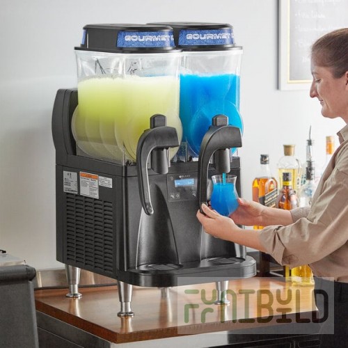 Bunn 58000.0010 Ultra NX Black Double 3 Gallon Slushy Machine - 120V