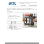 Lavex Medium Black 2-Shelf Utility Cart with Ergonomic Handle and Built-In Tool Compartments - 37 5/8