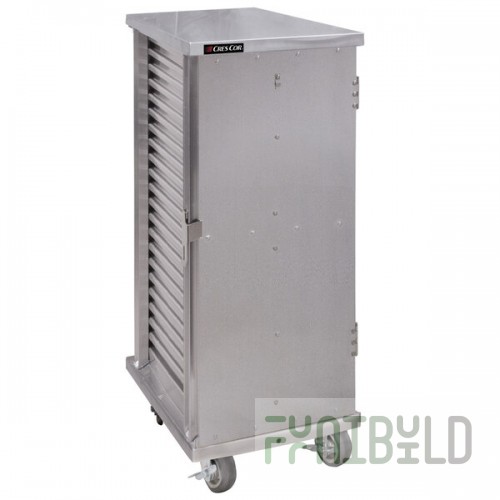 Cres Cor 100-1833D Aluminum 32 Pan End Load Enclosed Non-Insulated Bun / Sheet Pan Rack - Assembled