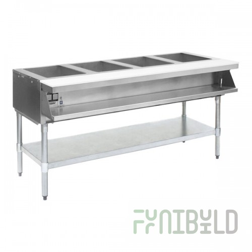 Eagle Group AWT4 Natural Gas Four Pan Water Bath Steam Table - Sealed Well
