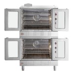 Cooking Performance Group FGC-20-DDNK Deep Depth Double Deck Full Size Natural Gas Convection Oven with Legs - 120,000 BTU