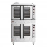 Cooking Performance Group FGC-20-DDNK Deep Depth Double Deck Full Size Natural Gas Convection Oven with Legs - 120,000 BTU