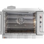 Cooking Performance Group FGC-20-DDNK Deep Depth Double Deck Full Size Natural Gas Convection Oven with Legs - 120,000 BTU