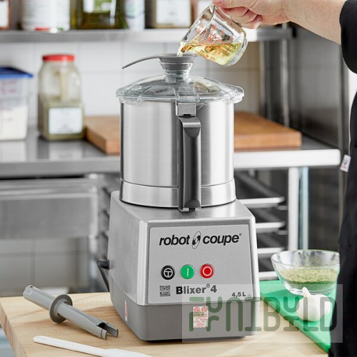 Robot Coupe BLIXER4 High-Speed 4.7 Qt. / 4.5 Liter Stainless Steel Batch Bowl Food Processor - 1 1/2 hp