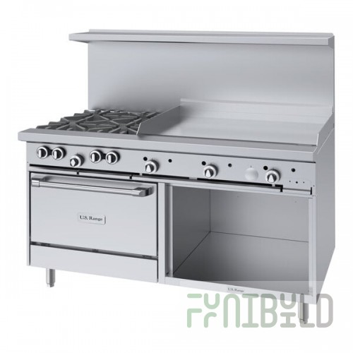 U.S. Range U60-4G36RS LP Liquid Propane 4 Burner 60