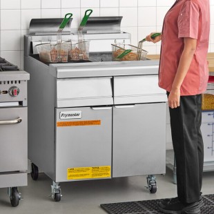 Frymaster MJ240 Natural Gas 2 Unit 80 lb. Floor Fryer with Millivolt Controls - 220,000 BTU Frymaster MJ240 Natural Gas 2 Unit 80 lb. Floor Fryer with Millivolt Controls - 220,000 BTU