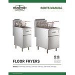 MainStreet Equipment Natural Gas 40 lb. Stainless Steel Floor Fryer - 90,000 BTU