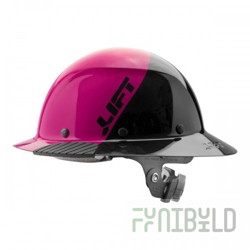 Lift Safety Dax Fifty50 Pink / Black Fiber Resin Full Brim Hard Hat HDF50-21PK