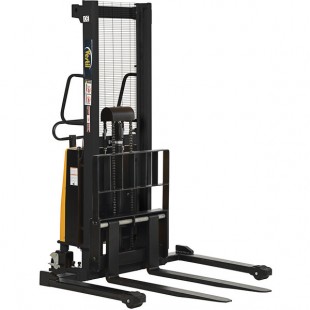 Vestil 2,000 lb. Semi-Electric Powered Fork Stacker with 26 3/4 Vestil 2,000 lb. Semi-Electric Powered Fork Stacker with 26 3/4