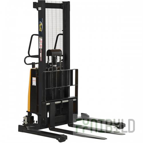Vestil 2,000 lb. Semi-Electric Powered Fork Stacker with 26 3/4