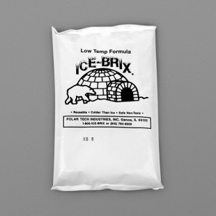 Polar Tech 8 oz. Ice Brix Low Temperature Cold Pack - 72/Case