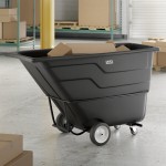 Lavex 1.5 Cubic Yard Black Forkliftable Standard-Duty Tilt Truck / Trash Cart (1,650 lb. Capacity) Lavex 1.5 Cubic Yard Black Forkliftable Standard-Duty Tilt Truck / Trash Cart (1,650 lb. Capacity)