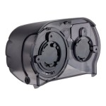 San Jamar R3690TBK Versatwin Ocean Double Roll Toilet Tissue Dispenser - Black Pearl